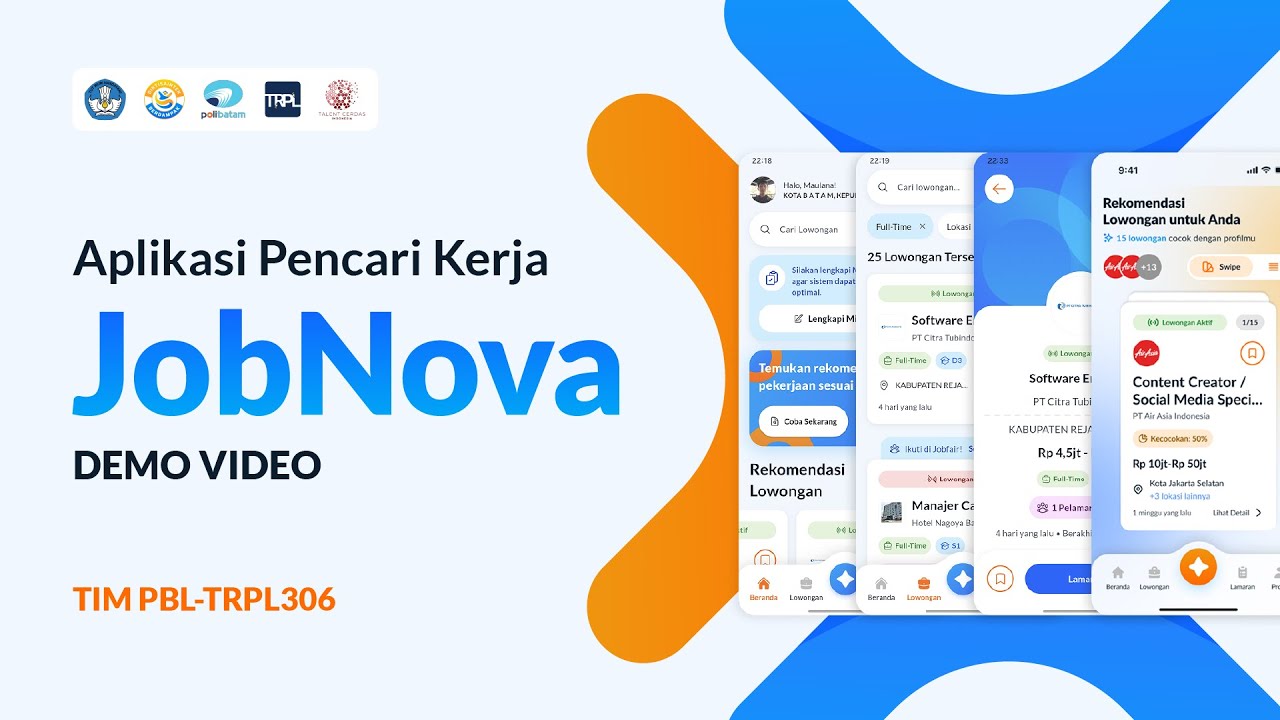Pembuatan Motion Graphic Demo Aplikasi JobNova